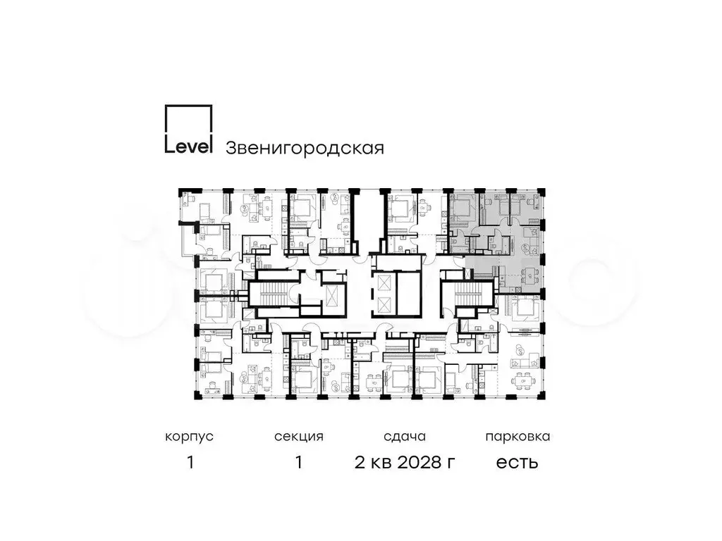 4-к. квартира, 79,1 м, 23/48 эт. - Фото 1