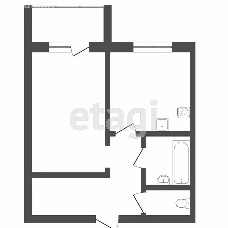 1-комнатная квартира: Томск, Иркутский тракт, 174/2 (33.4 м) - Фото 1