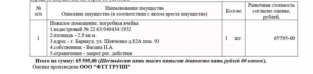 Помещение свободного назначения в Алтайский край, Барнаул ул. ... - Фото 1