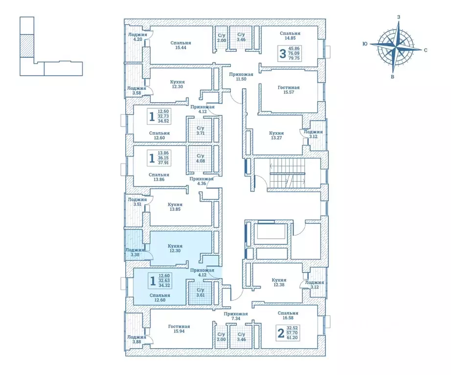 1-к кв. Московская область, Щелково городской округ, Монино пгт ул. ... - Фото 2
