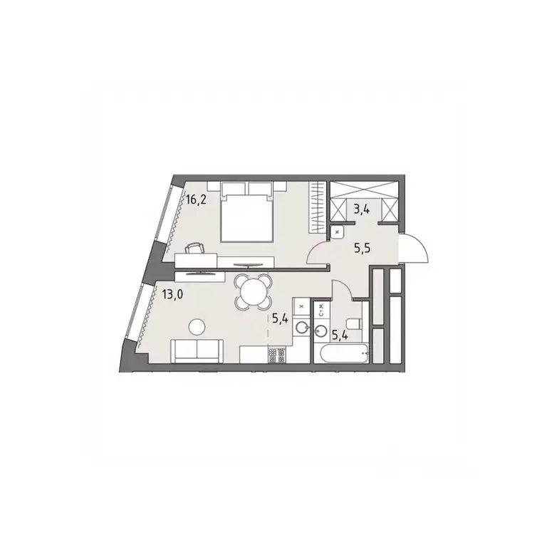 2-к кв. Москва Родина Парк жилой комплекс, к5 (48.9 м) - Фото 0