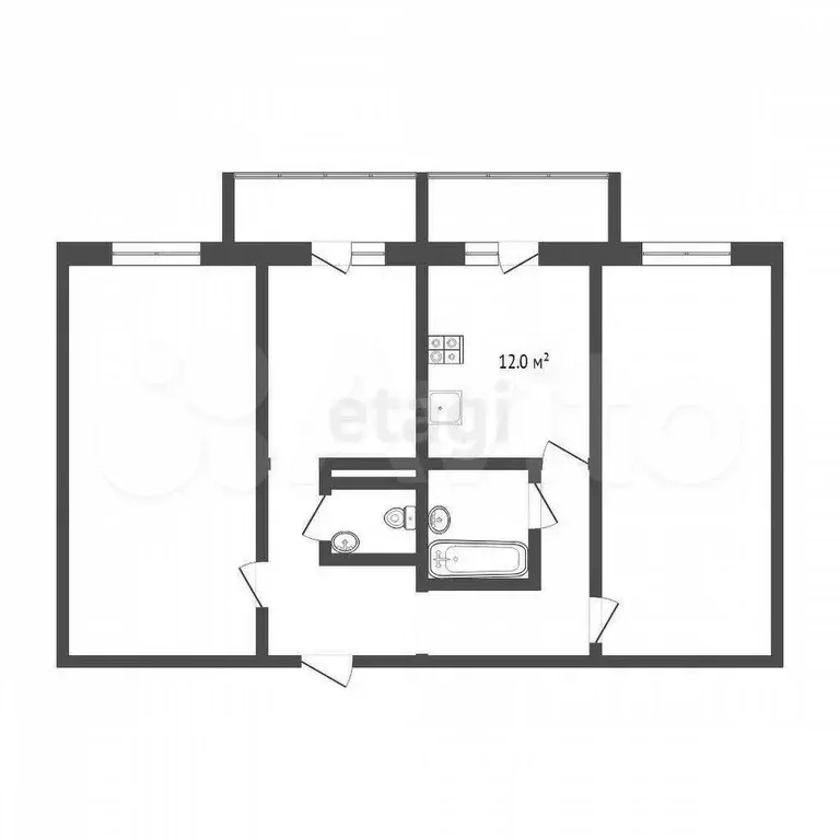 3-к. квартира, 71 м, 6/10 эт. - Фото 0