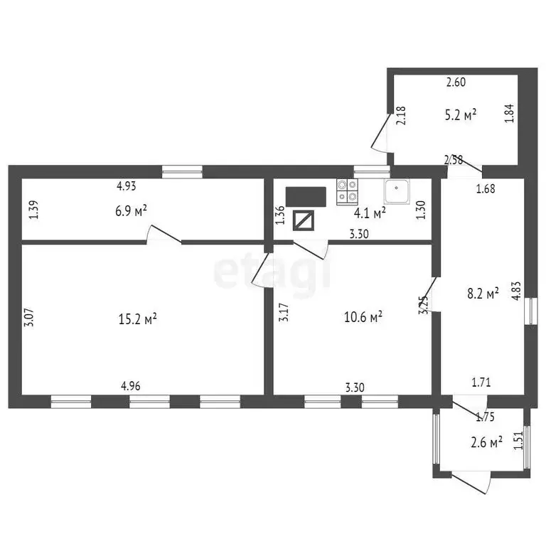 Дом в село Куксово, Интернациональная улица (36.8 м) - Фото 0