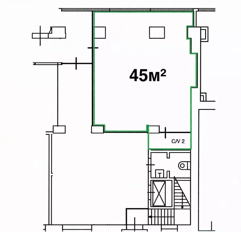 Торговая площадь в Москва Бутырская ул., 7 (45 м) - Фото 2