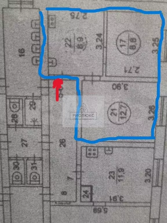 2-к. квартира, 30,4 м, 5/5 эт. - Фото 0