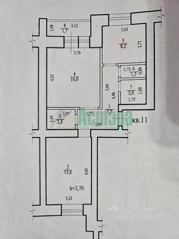 2-к кв. Забайкальский край, Чита Угданская ул., 1А (54.0 м) - Фото 1