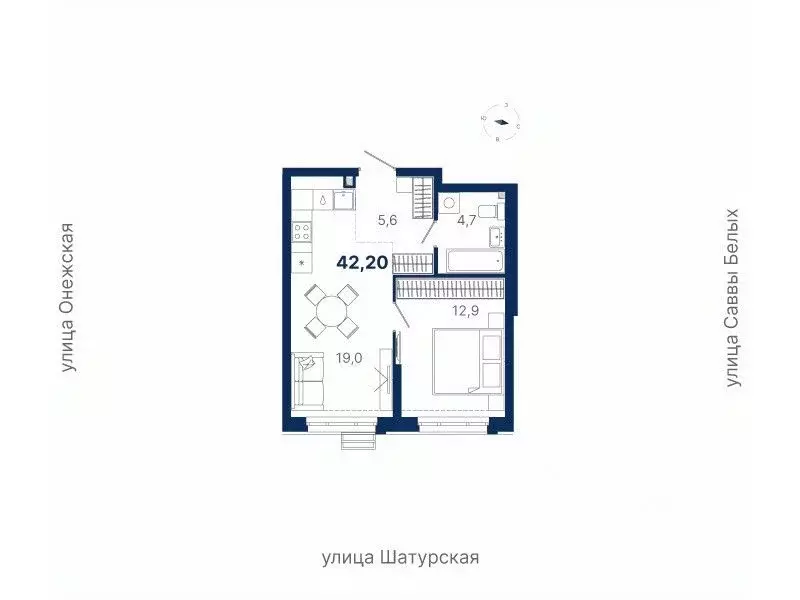 1-к кв. Свердловская область, Екатеринбург ул. Шатурская (42.2 м) - Фото 0