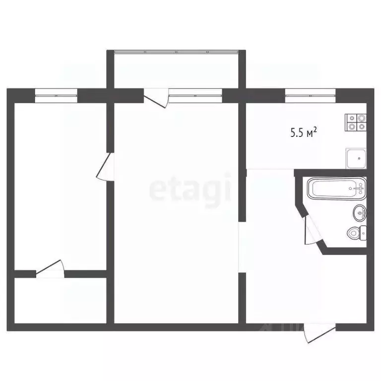 2-к кв. Ярославская область, Рыбинск ул. Толбухина, 3 (45.7 м) - Фото 2