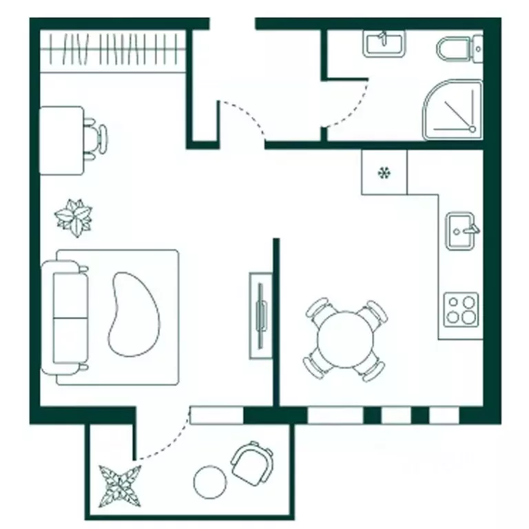 1-к кв. Дагестан, Дербент Новая История жилой комплекс (44.02 м) - Фото 1