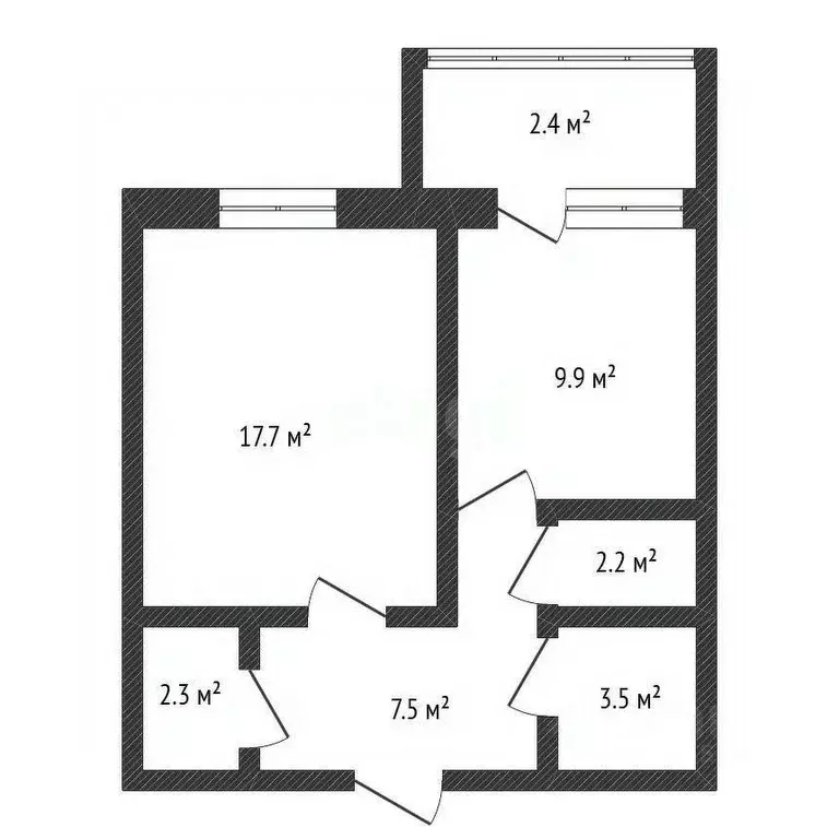1-к кв. Нижегородская область, Нижний Новгород Казанское ш., 4к3 (45.5 ... - Фото 1