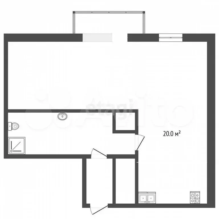 Квартира-студия, 32,4 м, 13/17 эт. - Фото 0