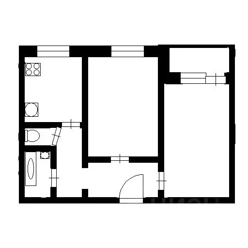 2-к кв. Санкт-Петербург Лужская ул., 14К1 (43.2 м) - Фото 1