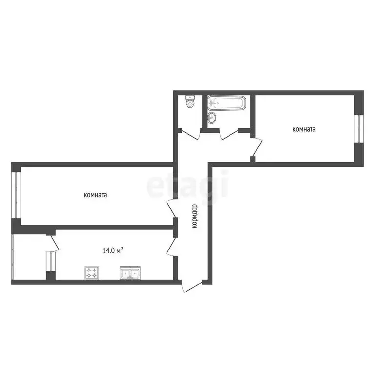 2-комнатная квартира: Кисловодск, улица Свердлова, 23 (51 м) - Фото 0