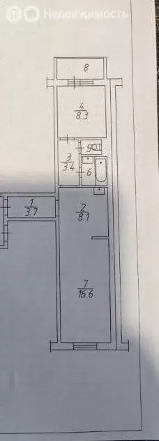 3-комнатная квартира: Красноярск, улица Карамзина, 30 (45.6 м) - Фото 1