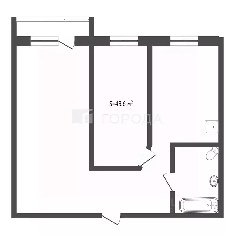 2-к кв. Алтайский край, Барнаул ул. Сухэ-Батора, 11 (43.6 м) - Фото 2
