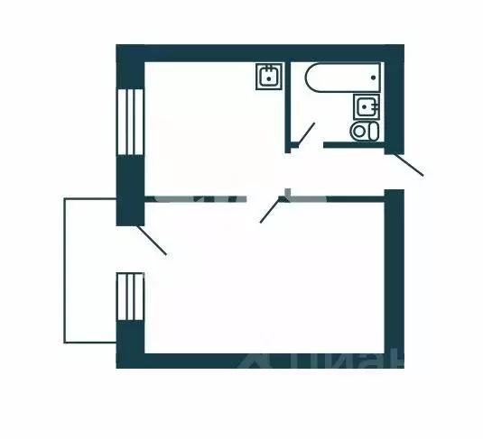 1-к кв. Новосибирская область, Новосибирск ул. Фадеева, 66 (36.0 м) - Фото 2