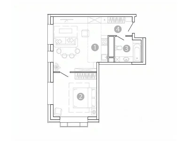 2-к кв. Забайкальский край, Чита 1-я Коллективная ул., 6 СТР (47.79 м) - Фото 1