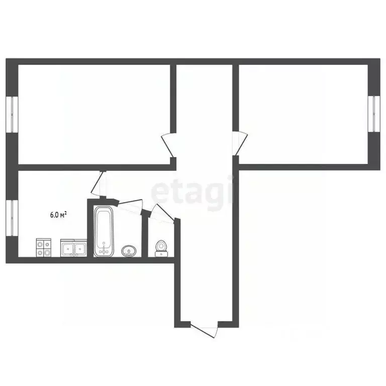 2-к кв. Московская область, Серпухов городской округ, пос. Большевик ... - Фото 1