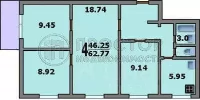 4-к кв. Московская область, Королев ул. Сакко и Ванцетти, 32А (63.0 м) - Фото 2