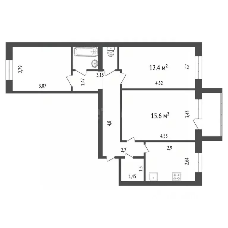 3-к кв. Иркутская область, Иркутск Ямская ул., 13 (62.2 м) - Фото 2