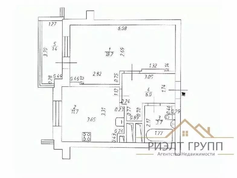 1-к кв. Татарстан, Казань ул. Зилантовская, 18 (41.0 м) - Фото 1