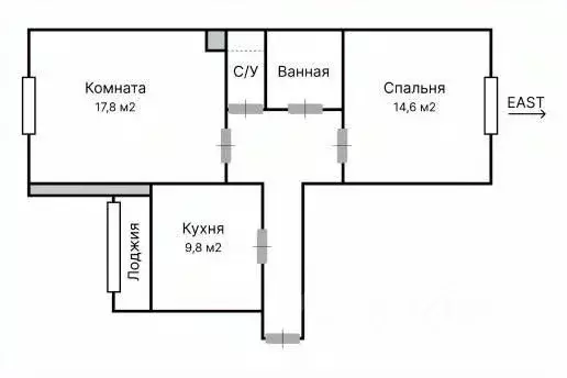 2-к кв. Москва ул. Ирины Левченко, 1 (55.6 м) - Фото 1