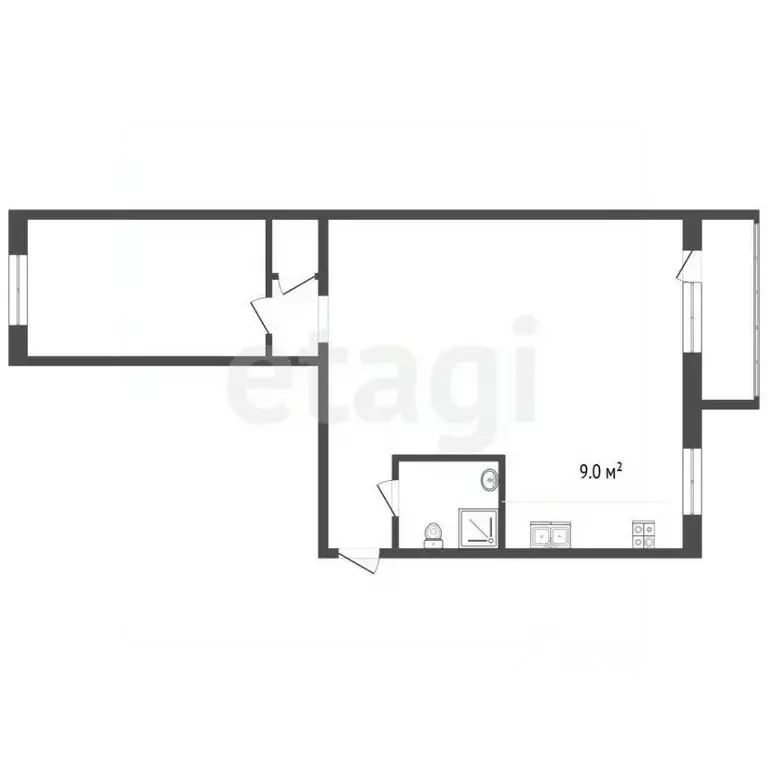 2-к кв. Севастополь ул. Льва Толстого, 20 (45.6 м) - Фото 2