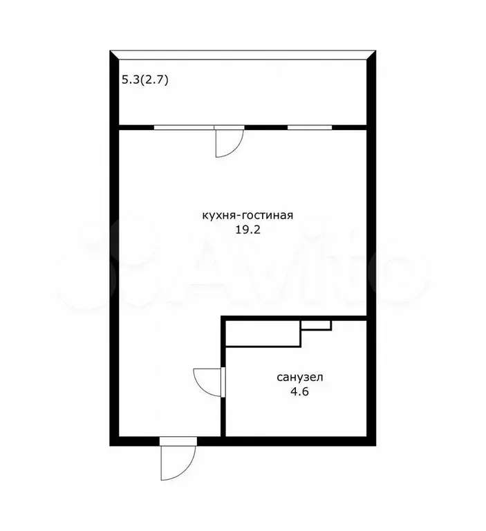Квартира-студия, 26,5 м, 10/25 эт. - Фото 0
