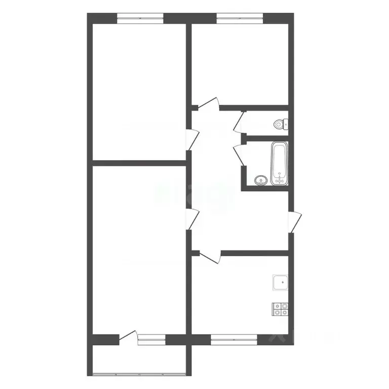 3-к кв. Тульская область, Богородицк Западный мкр, 17 (61.1 м) - Фото 2