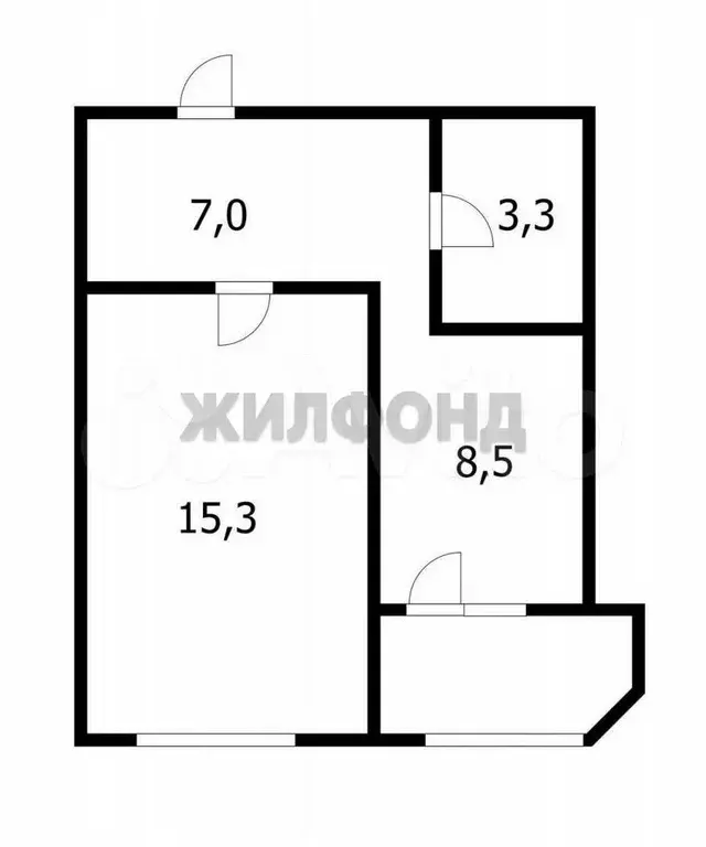 1-к. квартира, 34,1 м, 7/9 эт. - Фото 1