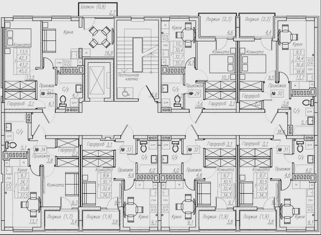 1-к кв. Калининградская область, Пионерский  (32.7 м) - Фото 2