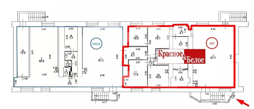 Помещение свободного назначения в Москва Шмитовский проезд, 1 (147 м) - Фото 2