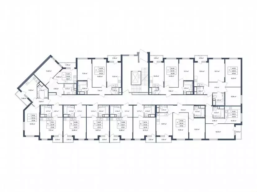 3-к. квартира, 57,4м, 1/4эт. - Фото 1