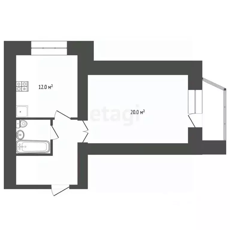 1-к кв. Тамбовская область, Тамбов Северо-Западная ул., 10 (39.6 м) - Фото 1