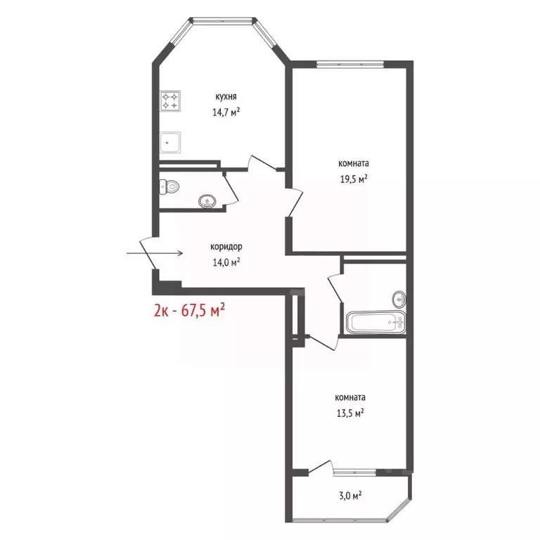 2-к кв. Свердловская область, Екатеринбург ул. Бакинских Комиссаров, ... - Фото 2