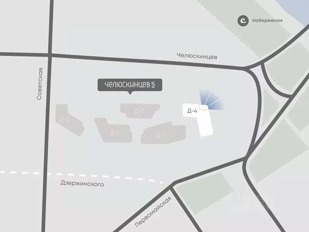 2-к кв. Тюменская область, Тюмень Челюскинцев 5 жилой комплекс (55.9 ... - Фото 2