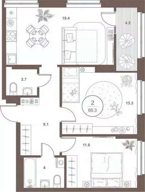 2-к кв. Пензенская область, Пенза Арбеково жилрайон, Дальнее Арбеково ... - Фото 1
