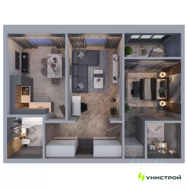 2-к кв. Татарстан, Казань проезд Юнуса Ахметзянова, 5 (58.7 м) - Фото 1