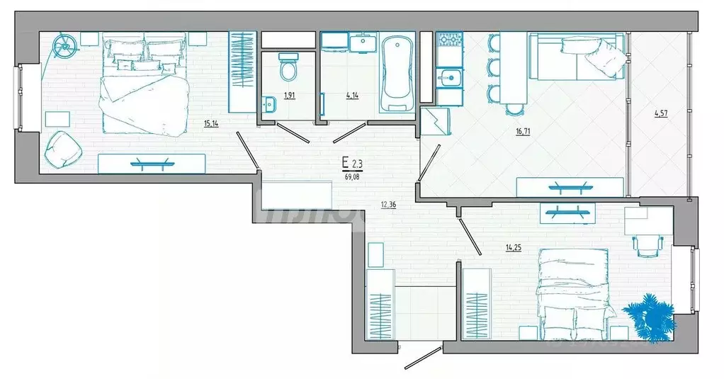 3-к кв. Курская область, Курск ул. Росинка, 7 (77.65 м) - Фото 0