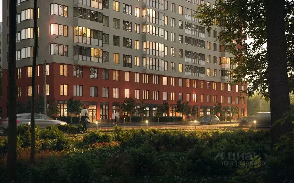 2-к кв. Ленинградская область, Мурино Всеволожский район,  (57.46 м) - Фото 1