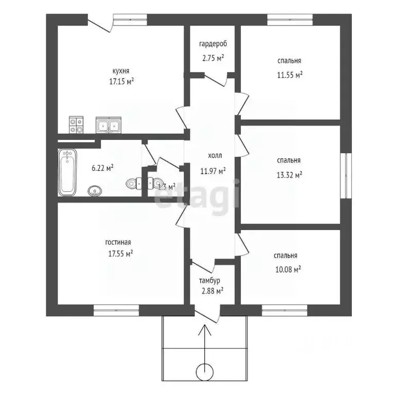 Дом в Ростовская область, Мясниковский район, Краснокрымское с/пос, ... - Фото 2
