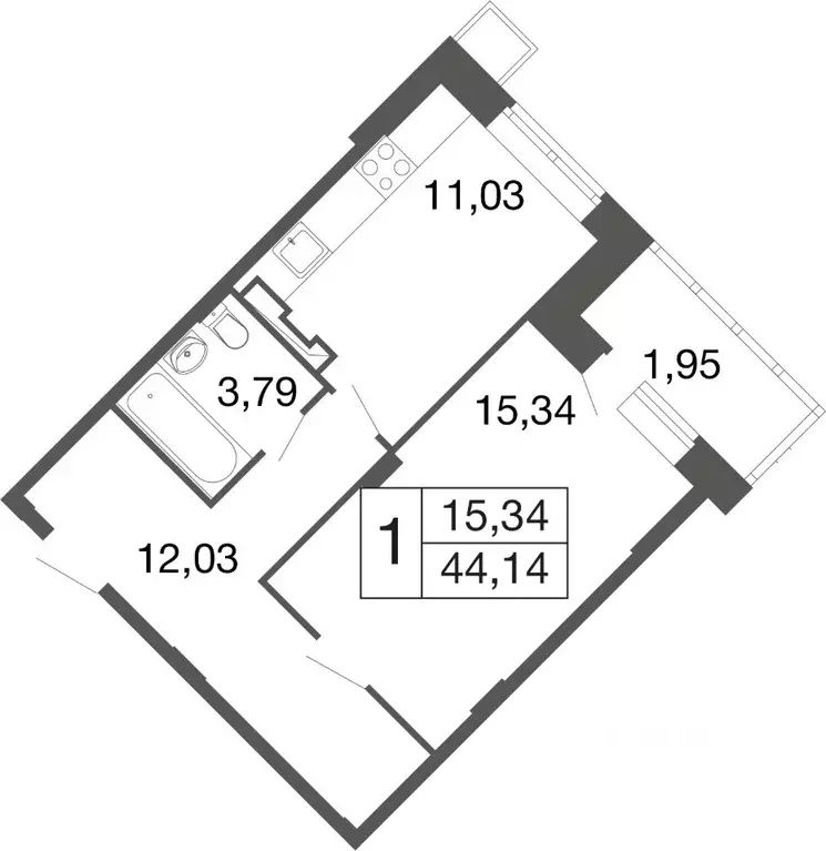 1-к кв. Московская область, Апрелевка Наро-Фоминский городской округ, ... - Фото 1
