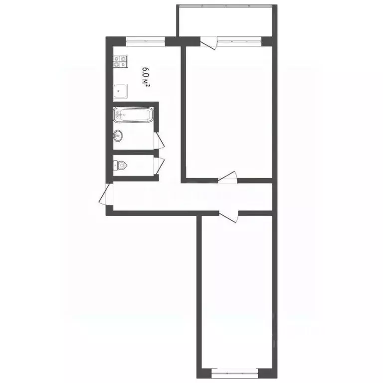 2-к кв. Вологодская область, Вологда ул. Дзержинского, 35 (44.5 м) - Фото 1