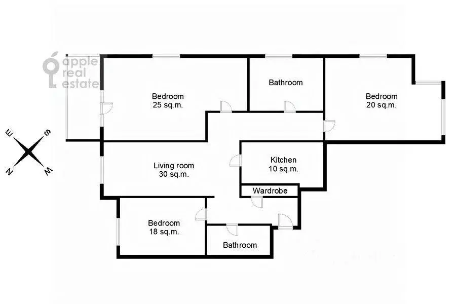 Квартира, 4 комнаты, 158 м - Фото 1