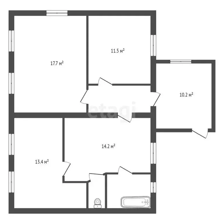 Дом в село Карсы, Восточная улица (77.2 м) - Фото 1