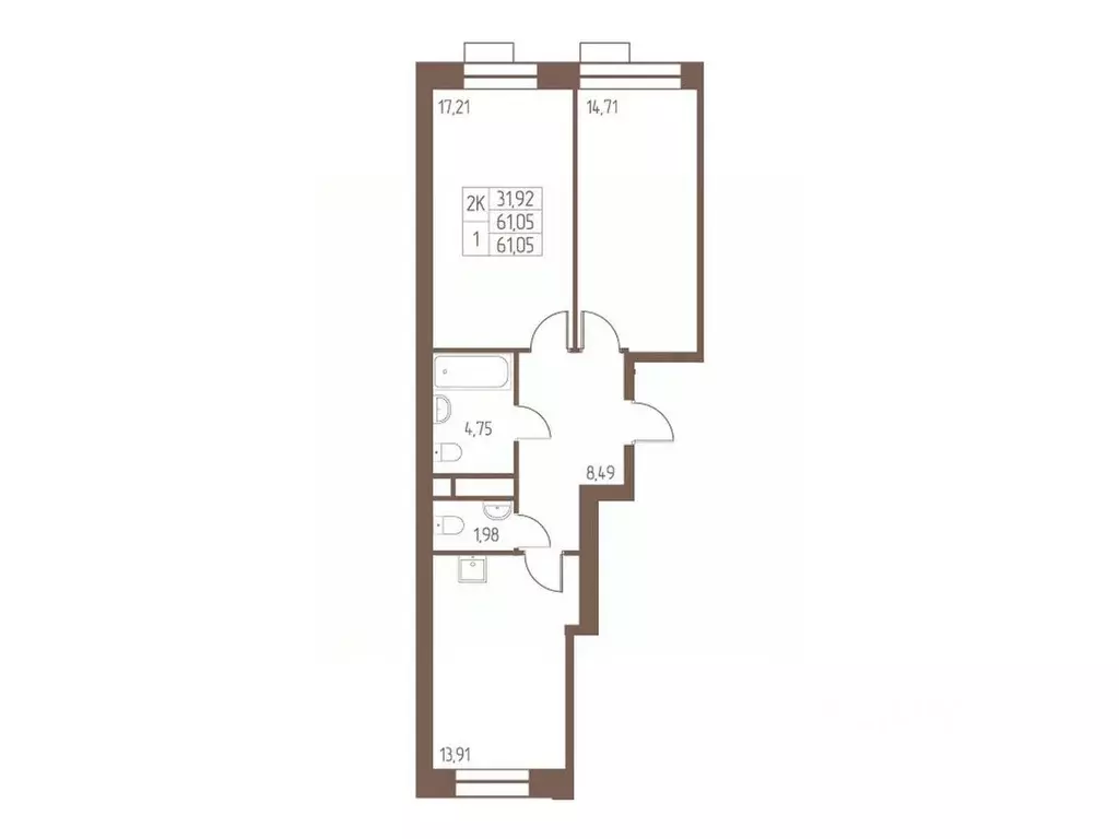 2-к кв. Московская область, Ивантеевка Пушкинский городской округ, ... - Фото 1