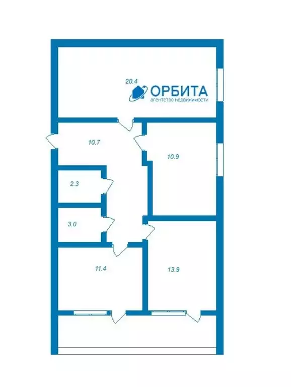 3-комнатная квартира: Тюмень, улица Ю.-Р.Г. Эрвье, 28 (72.6 м) - Фото 1
