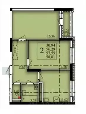 2-к кв. Башкортостан, Уфа Затон-Восточный жилрайон, Паруса жилой ... - Фото 1