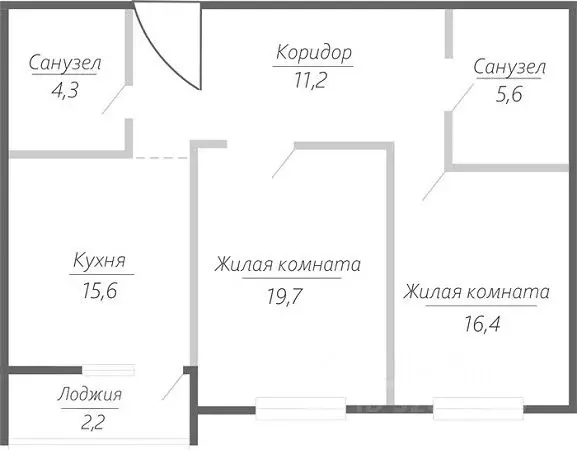 2-к кв. Самарская область, Тольятти ул. Фрунзе, 2В (75.0 м) - Фото 0