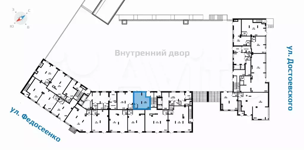 Помещение для бизнеса в ЖК  2Д Федосеенко , 40.1 м - Фото 1